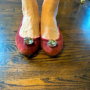 Miu Miu jeweled ballet flats with zipper heel